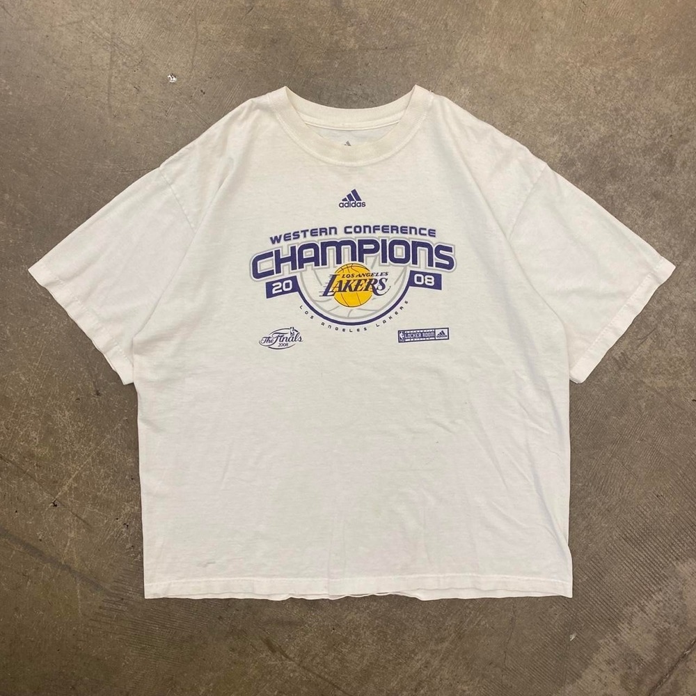 Vintage Los Angeles Lakers 2008 NBA Western Champions Shirt Kobe Bryant XL